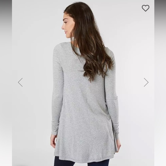 Free People Flowy January Top in Heather Gray Size M - Picture 4 of 9